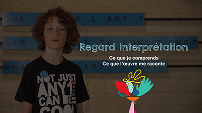Screenshot mini film "Regarder une oeuvre d'art? Un jeu d'enfant!" Intro