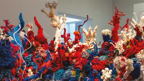 Margaret and Christine Wertheim and the Institute For Figuring. Coral Forest at Lehigh University Arts Galleries (PA). Photo courtesy LUAG by Stephanie Veto.  