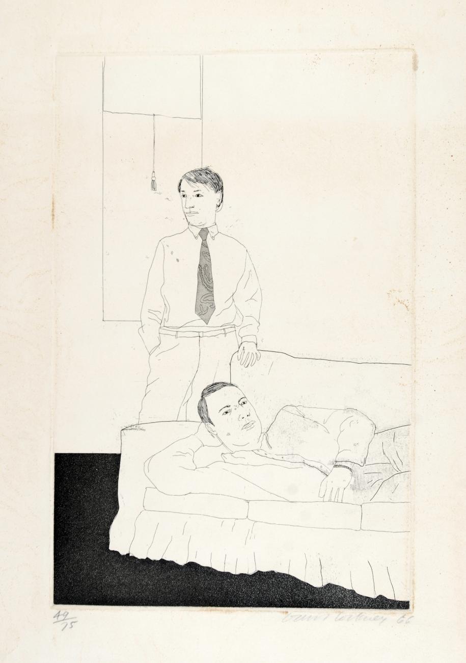 David Hockney - Beautiful and white flowers (1966)