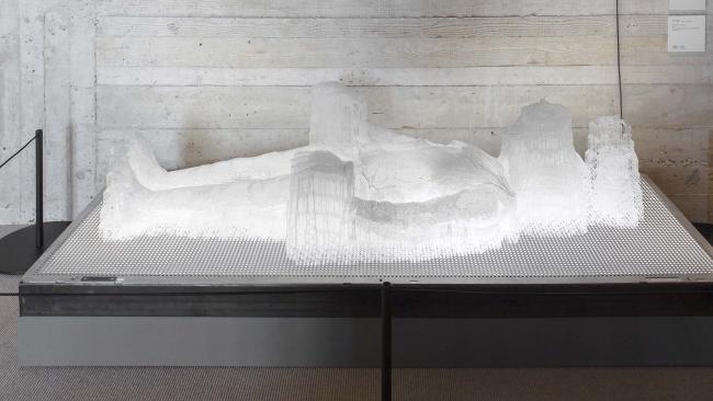 Eva L’Hoest, Shitsukan of Objects,  2019. Sculpture led, stereolithography apparatus, résine, build-plate.