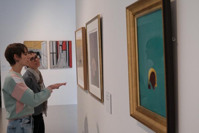 Vue de l'exposition Entre abstraction et figuration
