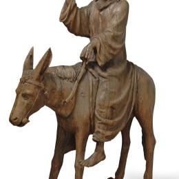 Christ des Rameaux, France, Picardie (?), vers 1530-1550. Chêne. 179 x 159 x 51 cm. N° inv. VH454. Legs F. Van Hamme / Trésor classé de la Fédération Wallonie-Bruxelles.
