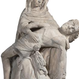 Pietà, France, Champagne, vers 1520-1540. Pierre calcaire. 127 x 85 x 49 cm. N° inv. VH74. Legs F. Van Hamme.