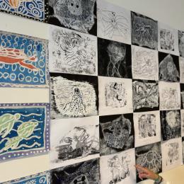 Photos des gravures réalisées dans le cadre des ateliers pour enfants au Musée L