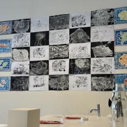 Photos des gravures réalisées dans le cadre des ateliers pour enfants au Musée L